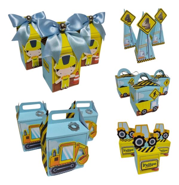 Kit 30 Cxs Personalizadas + Topo - Construção - Image 2