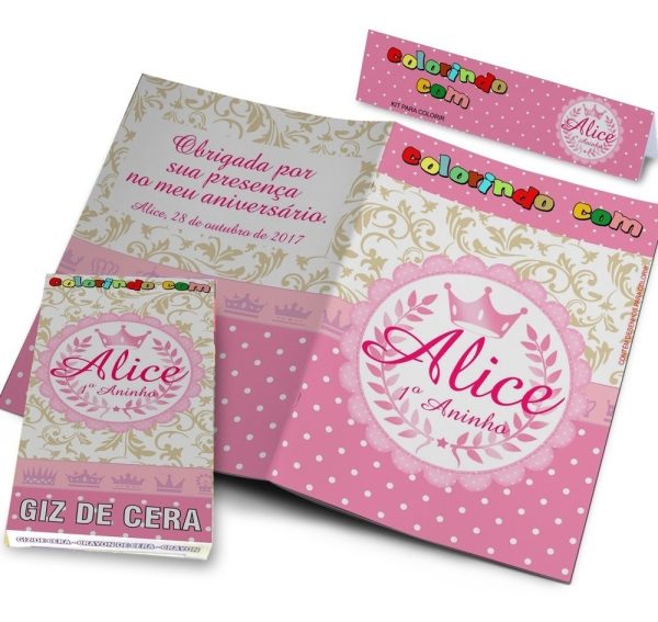 60 Kits Colorir Revistinhas E Giz De Cera Personalizados - Image 5