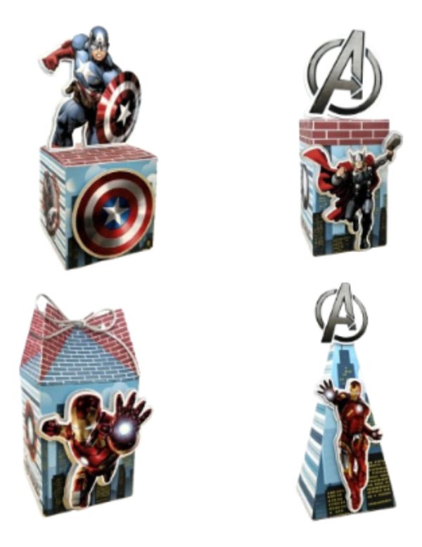 Kit 30 Cxs Personalizadas + Topobolo Vingadores 01 - Image 2