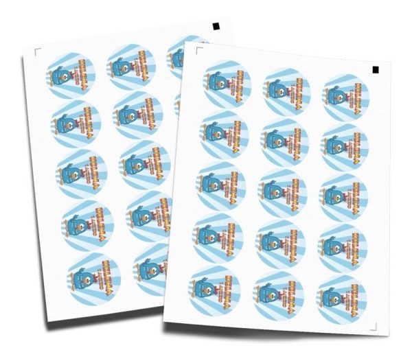 500 Adesivos Latinhas Tubetes Caixinhas 5cm Personalizados