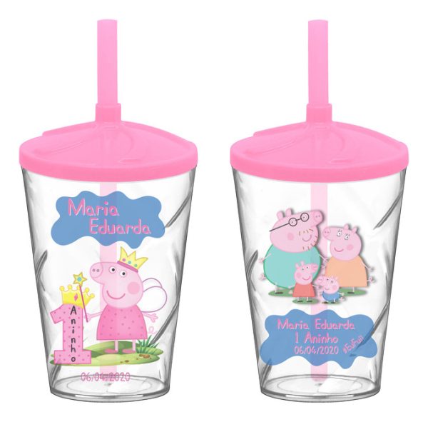 30 Copo Twister Personalizado Peppa Pig A531 0208