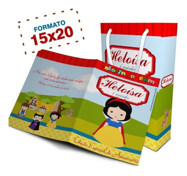 15 Kits Colorir 15x20 E Sacolinhas Personalizadas Grandes