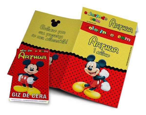 15 Kit Colorir Revistinha + Giz De Cera Personalizados - Image 5