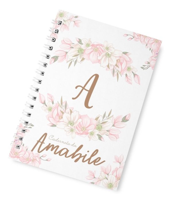 Caderneta De Vacinação Floral Capa Dura Personalizada - Image 2