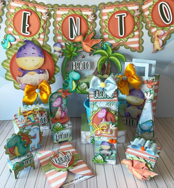 Kit 30 Caixas Personalizadas + Topo Bolo Festa Dinossauro 65 - Image 2
