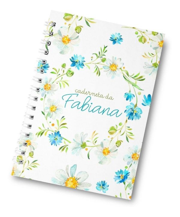 Caderneta De Vacinação Floral Capa Dura Personalizada