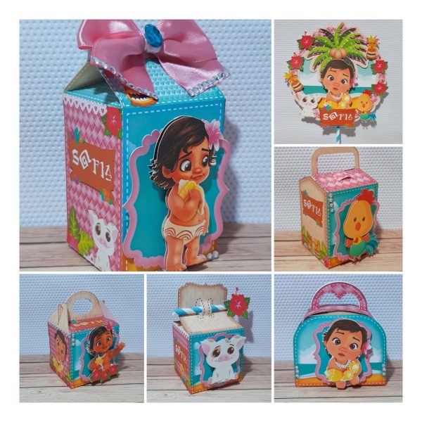 Kit Personalizados Festa Moana Baby 27 - 30 Cxs + Topo Bolo - Image 2