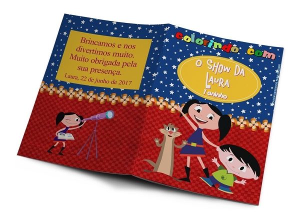 70 Kits Revistinhas Colorir Personalizada E Giz Circo Tam G - Image 7