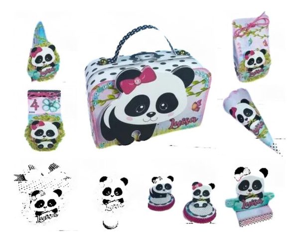 Kit 30 Cxs Personalizadas + Topo Bolo Festa Panda 15