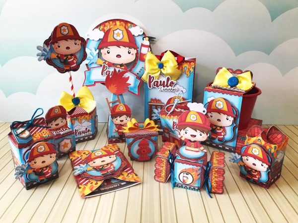 Kit 30 Cxs Personalizadas + Topobolo Festa Bombeiro 7 - Image 2