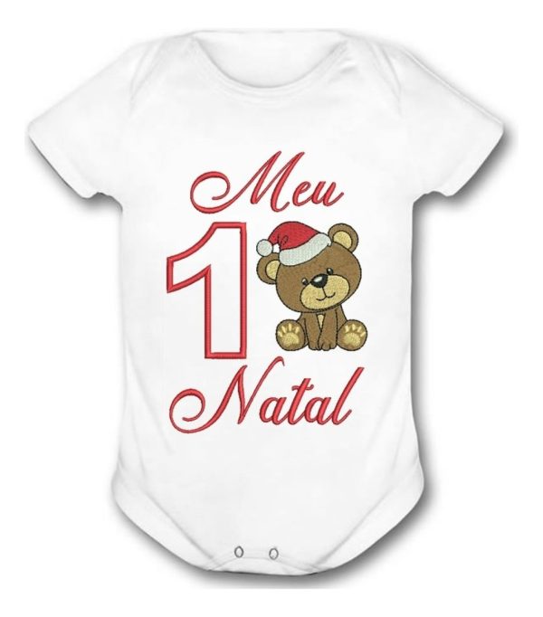 Body Bebe Meu Primeiro Natal First Christmas Papai Noel - Image 4