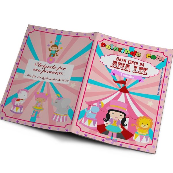 75 Kits Colorir Revistinha Personalizada E Giz Circo Tam G - Image 5