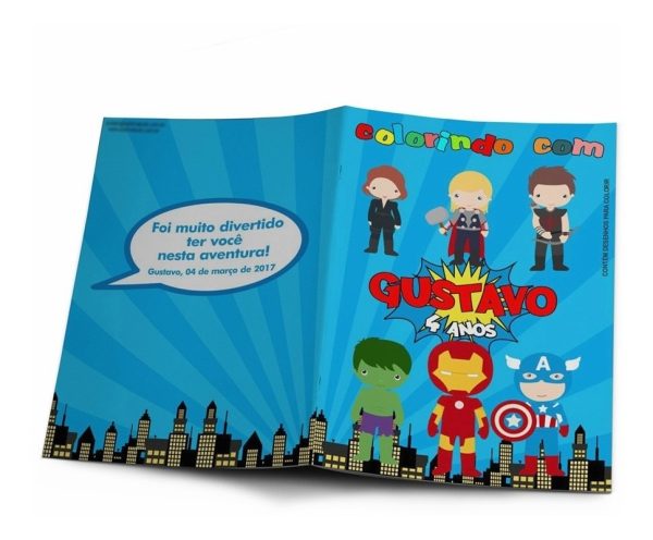 45 Kits Colorir Revistinhas + Giz De Cera Personalizados - Image 3