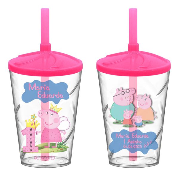 30 Copo Twister Personalizado Peppa Pig A531 0208 - Image 2