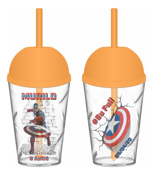 20 Copo Personalizado Capitão América C328 0424 - Image 5