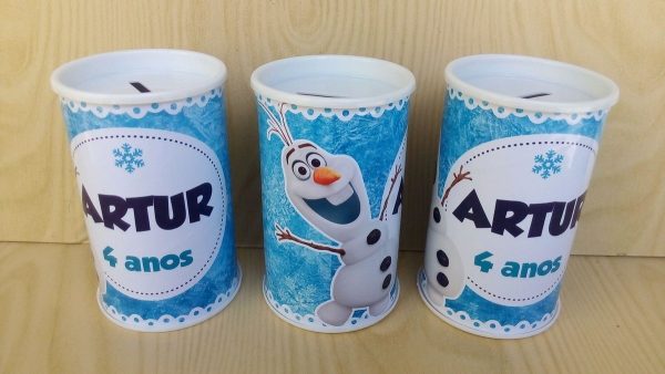 20 Cofres Cofrinhos Personalizados Frozen Olaf Ana Elsa - Image 3