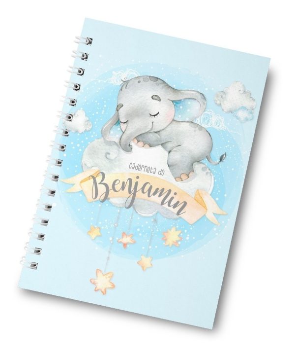 Caderneta De Vacinação Elefantinho Personalizada 15x20