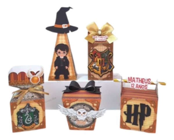 Kit 30 Cxs Personalizadas + Topobolo Hatty Potter - Image 3