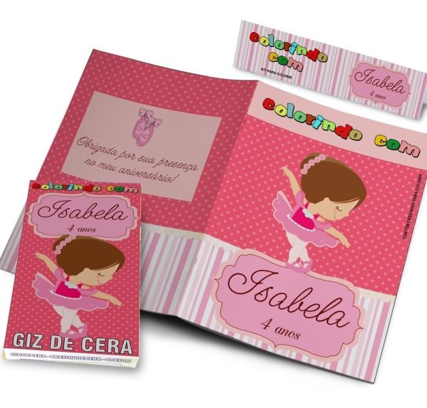 65 Kits Colorir Revistinhas + Giz De Cera Personalizados - Image 2