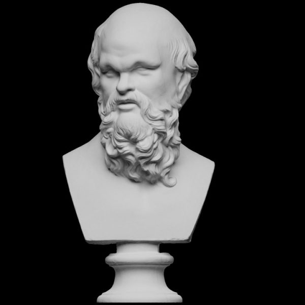 Escultura Busto Socrates Filósofo Grego 14cm - Impressão 3d - Image 3