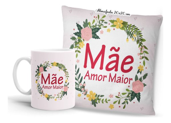 Kit Caneca Mais Almofoda 20x20 Cm Dia Das Maes Mod01 - Image 2