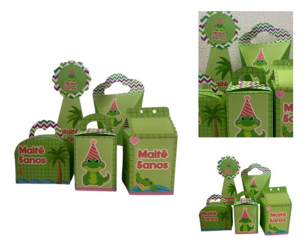Kit 30 Cxs Personalizadas - Jacaré Parabéns - Image 2