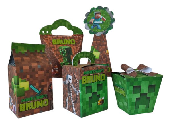 Kit 30 Cxs Personalizadas - Minecraft Exclusivo