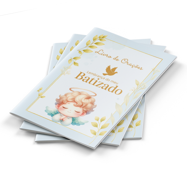 10 LIvrinhos Orações P/ Lembrancinha Batizado anjinho