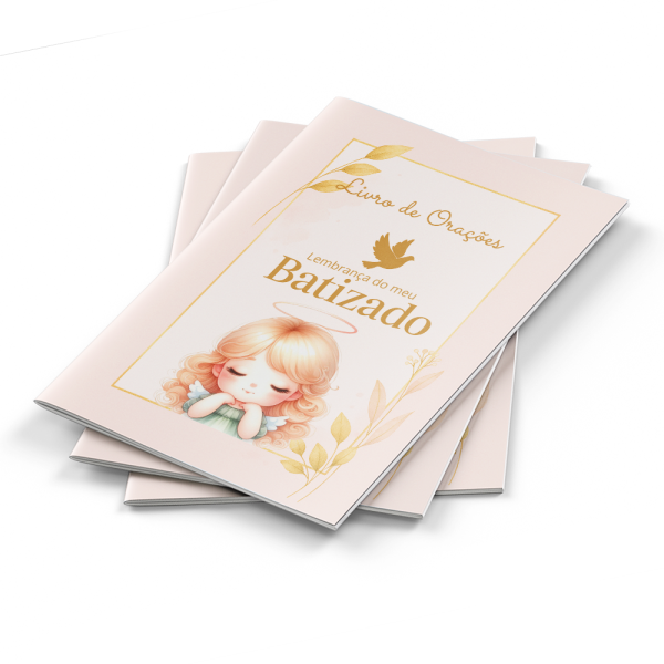 10 LIvrinhos Orações P/ Lembrancinha Batizado anjinha
